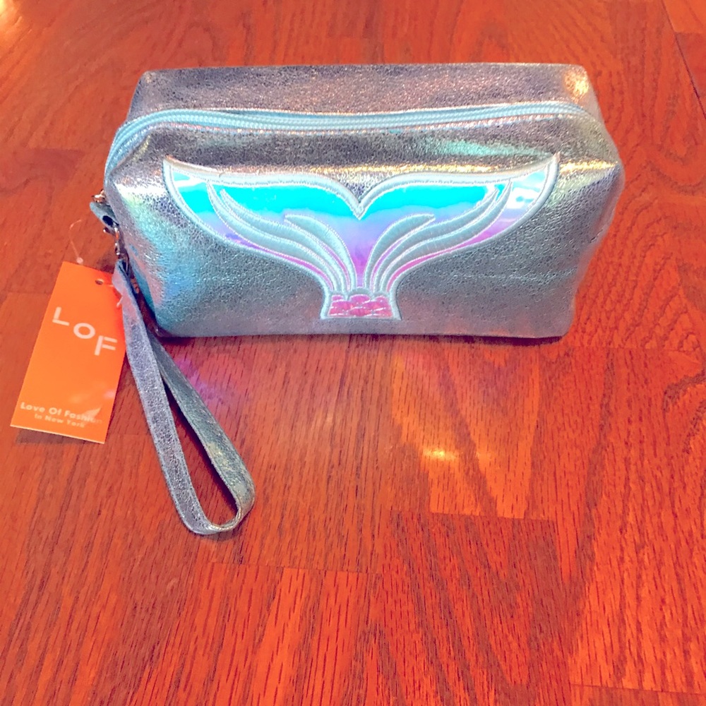 NWT LOF Mermaid Fin Blue Wristlet/Bag - Picture 2 of 16